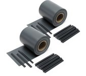 Cinta protección vallas, antracita 70mx19cm, pvc 650g/m², con 40 clips lámina privacidad