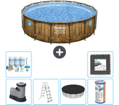 Paquete de piscina - bestway - alrededor - 488x488x122 cm + accesorios cb31