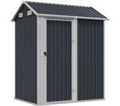 Cobertizo de jardín | caseta para herramientas de jardín | cobertizo jardín acero galvanizado antracita 192x152,5x237cm cfw86266