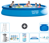Paquete de piscina - intex - alrededor - 457x457x84 cm + accesorios a1193