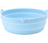 Revestimiento de silicona para freidora, revestimiento de silicona para freidora de aire, olla redonda plegada, freidora azul