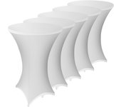 Lote de 5 fundas blancas para mesa alta plegable ø 60 cm 105 cm