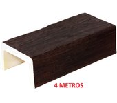 Viga imitación madera 14,5cm de ancho x 8cm de alto x 4m de largo color nogal oscuro decorativa de poliuretano vu4003-no