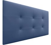 Dhome cabecero de cama acolchado capitoné 8cm de grosor. cabezal tapizado polipiel cabeceros de cama matrimonio e individual (azul, 105cm)