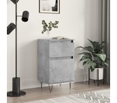 Aparador | aparador de comedor | armario de cocina madera de ingeniería gris hormigón 40x35x70 cm cfw56852