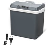 Nevera eléctrica 32l minifrigorífico 230 v y 12 v para camping con coche enfría y calienta modo eco gris