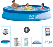 Paquete de piscina - intex - alrededor - 366x366x76 cm + accesorios a613