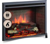 Balderia calida 33| chimenea eléctrica empotrable con llama 3d, calefacción eléctrica 2000w, sonido crepitante | mando a distancia, termostato
