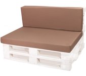 Conjunto de cojines para palets 120x80 asiento y respaldo 120x40cm/ cojines de jardin beige/ para interior y exterior/ cojines planos