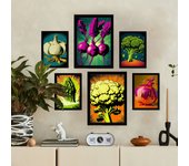 Posters de verduras poderosas ilustraciones a todo color de frutas verduras y alimentos saludables estilo de arte urbano para la a4 & a3 sin marco