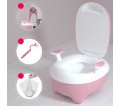 Inodoro portátil para bebés asiento de inodoro para niños, fácil de limpiar, asiento de inodoro para viajes, rosa