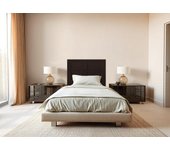 Cabecero tapizado zoe| cabezal acolchado | tapizado en polipiel de alta gama | color chocolate | medida: 110x110x5cm (cama 105 cm)