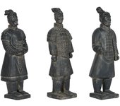 Figura decorativa home esprit gris guerrero 18,5 x 16,5 x 57 cm (3 unidades)