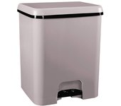Com-fort house | cubo de basura con pedal | capacidad de 52 litros | cubo reciclaje | color marron