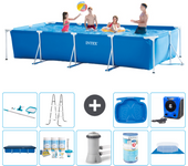 Paquete de piscina - intex - rectángulo - 450x220x84 cm + accesorios a325