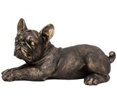 Origen home decor perro bulldog animales figura de perro gris - 16x31x16cm
