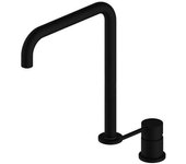 Grifo lavabo alto encastrado monomando giratorio orune negro mate