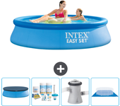 Paquete de piscina - intex - alrededor - 244x244x61 cm + accesorios cb1