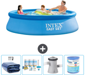 Paquete de piscina - intex - alrededor - 305x305x76 cm + accesorios a516