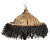 Lampara fibras natruales negro e27/ 220-240v