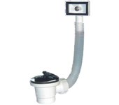 Desagüe fregadero inox + rebosadero pp 11/2m + tapón