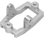 Soporte de servo de metal de aleación de aluminio, control flexible, para traxxas 1/18 trx4m (plata).