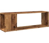 Mueble para tv madera ingeniería madera envejecida 100x24x32 cm