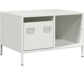 Mesa de centro acero laminado en frío blanco 68,5x50x43,5 cm