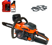Motosierra gasolina 48cc 16 + kit aceites + cadena