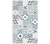 Alfombra de vinilo hidráulica 18 azul 140x200 cm pvc cocina salón comedor