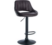 Taburete de bar milet en polipiel marrón|negro