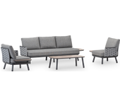 Conjunto de jardín antracita 5 plazas - matilda