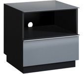 Mueble tv de suelo o pared 1 cajón 50 cm mathis gris y negro