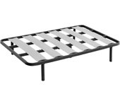 Somier 105x190 cm balda ancha, tubo de acero 40x30 mm, refuerzo central, láminas de chopo-flex (con patas)