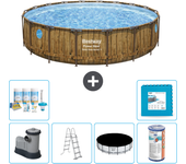 Paquete de piscina - bestway - alrededor - 549x549x122 cm + accesorios cb30