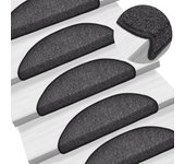 Peldaños de escalera 10 piezas 56x17x3 cm antracita