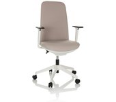 Silla de oficina / silla giratoria nestora tejido beige hjh office