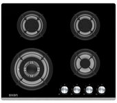 Placa gas svan sgw4600n 4f cristal negro
