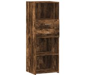 Aparador alto | aparador de comedor | armario de cocina madera de ingeniería roble ahumado 45x42,5x124 cm cfw75712
