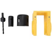 Kit de instalación de cerraduras, kit de sierra perforadora para puertas de plástico y acero al carbono, para puertas de madera, cerrojos, juegos de c