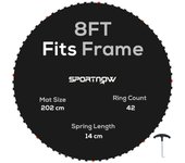 Tapete para trampolín sportnow pp negro 202x202 cm a00-019v00bk