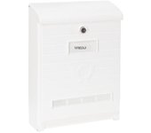 Arregui mare e1061 buzón exterior de plástico gran resistencia, revistas, sobres c4, buzón de pared gran capacidad, buzón de correo antilluvia, blanco