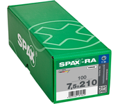 Cabeza cilíndrica spax-ra t-star plus t30 rosca completa wirox 100 ud.