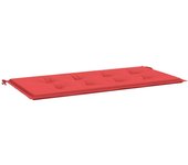 Cojín exterior | cojín de banco de jardín tela oxford rojo 100x50x3 cm cfw90791