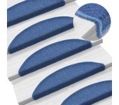 Peldaños de escalera 10 piezas 56x17x3 cm azul