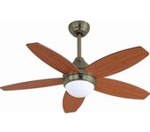Bastilipo - bali cuero led - ventilador de techo led con mando a distancia y palas reversibles