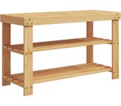 Mueble zapatero | armario zapatero de 3 niveles bambú 70x27,5x45 cm cfw80231