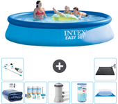 Paquete de piscina - intex - alrededor - 396x396x84 cm + accesorios a726