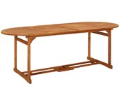 Mesa de comedor jardín 220x90x75 cm madera maciza de acacia