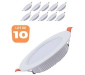 Lote de 10 focos alexa smd led redondos blancos 8w 4200k